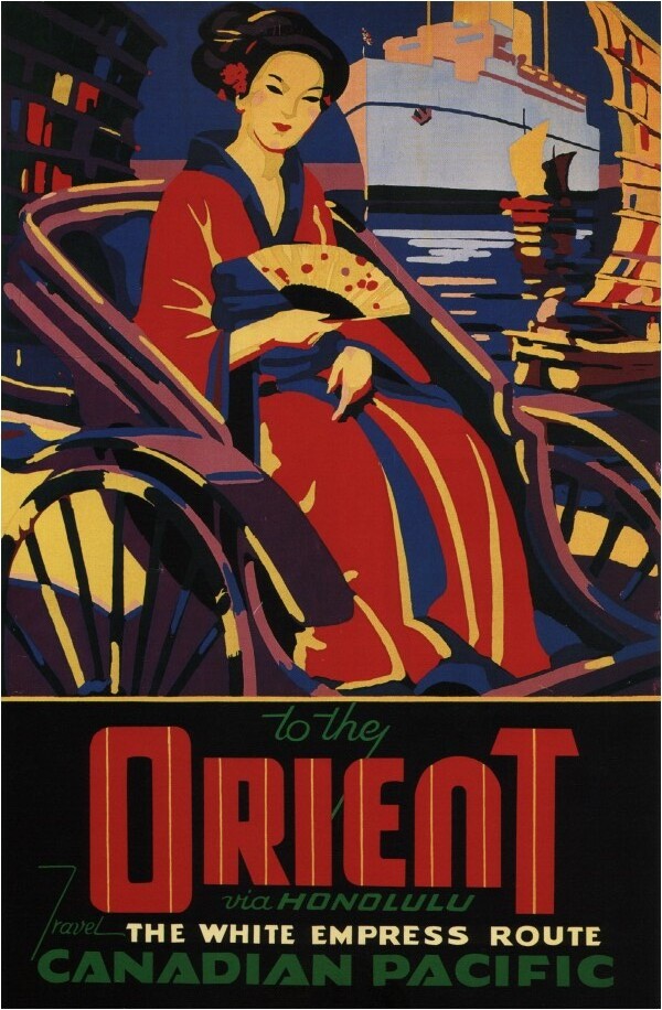 Canadian Pacific To The Orient Vintage Travel Poster  Print